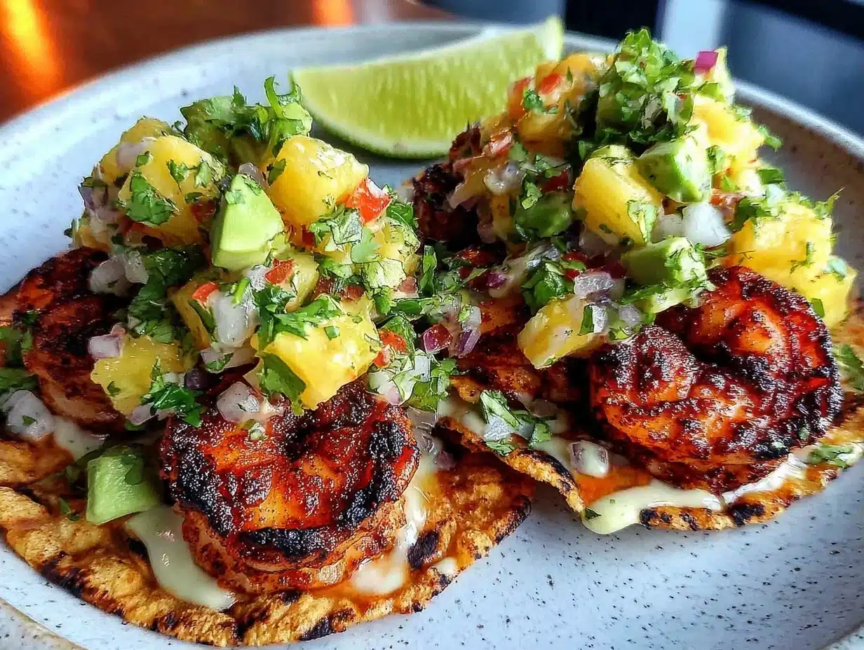 blackened shrimp tacos - featured image
