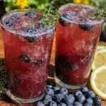 blueberry lemon mocktail spritzer - featured image