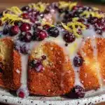 brown butter lemon blueberry bundt cake - featured image