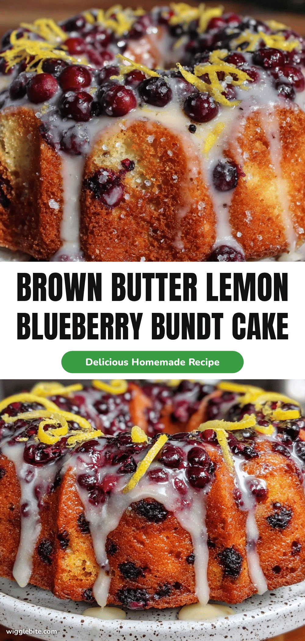 brown butter lemon blueberry bundt cake recipe