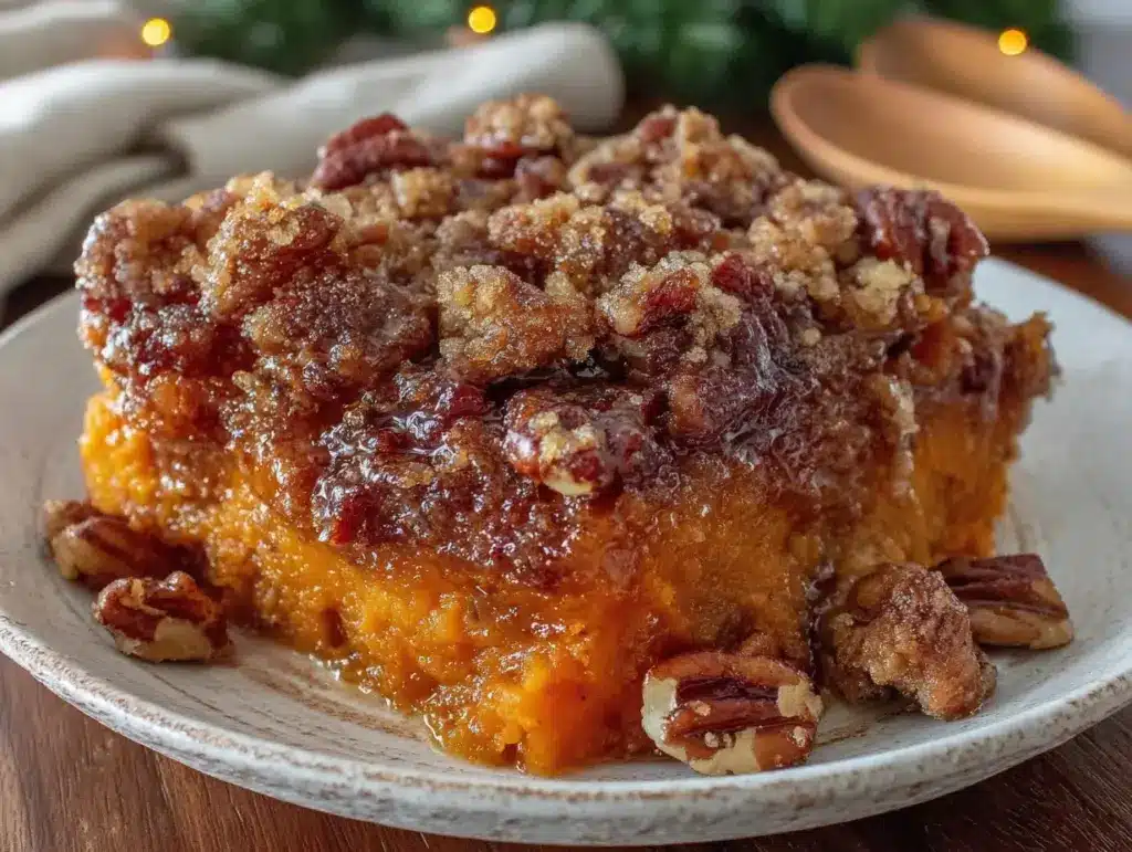 brown sugar sweet potato casserole - featured image