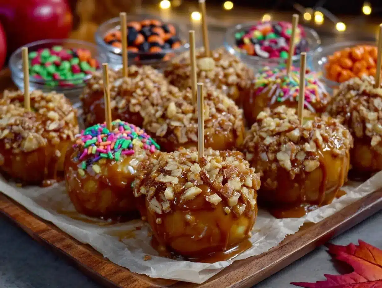 caramel apple bar preparation steps