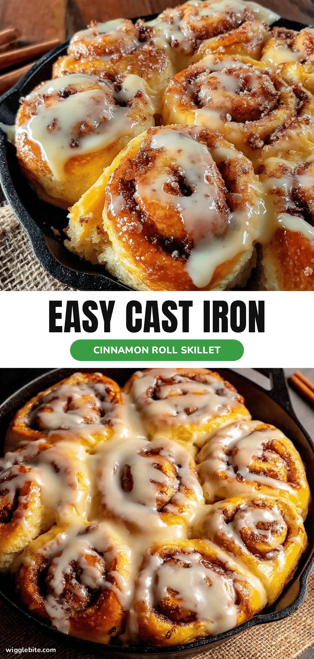 cast iron campfire cinnamon roll skillet recipe