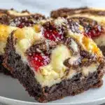 cream cheese swirl brownies - featured image