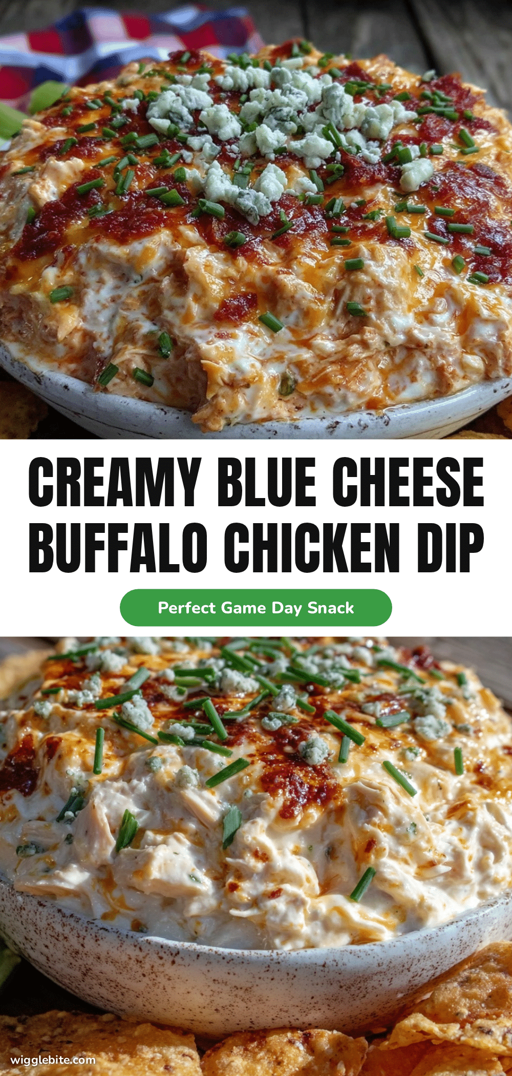 creamy blue cheese buffalo chicken dip recipe