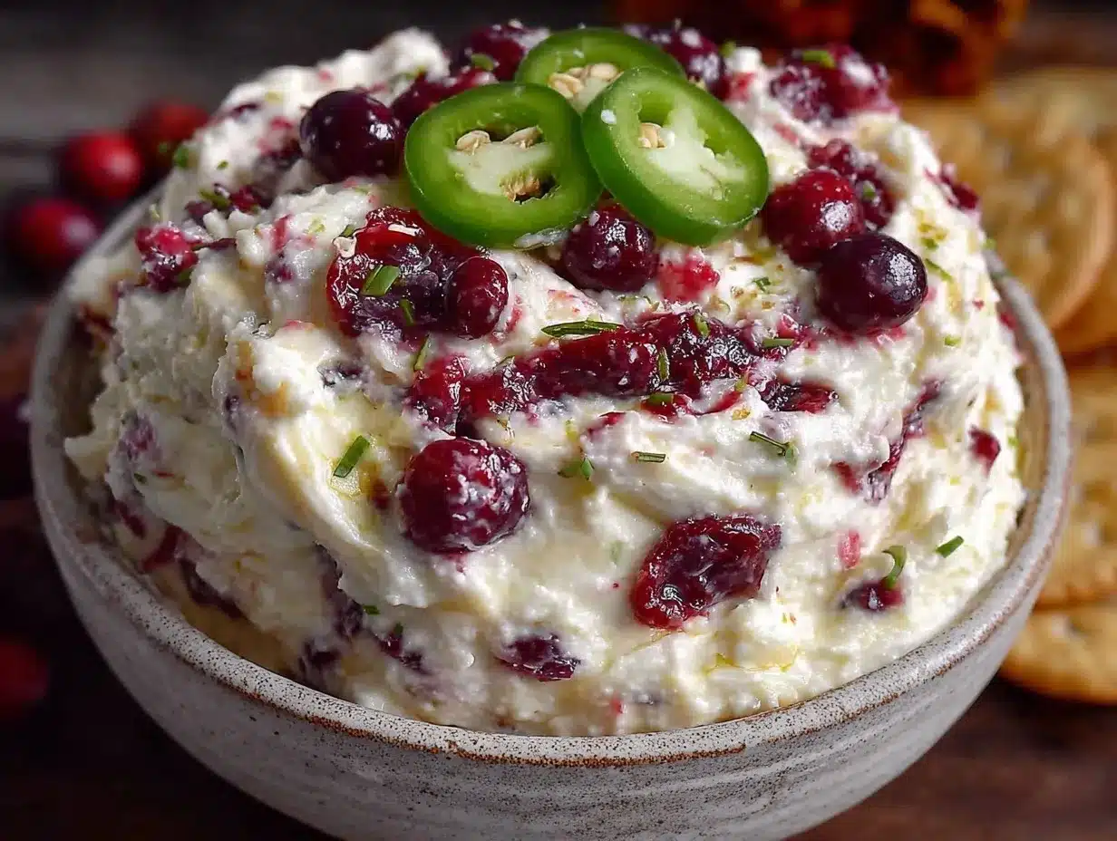 creamy cranberry jalapeño cream cheese dip preparation steps