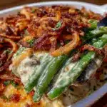 creamy homemade green bean casserole - featured image