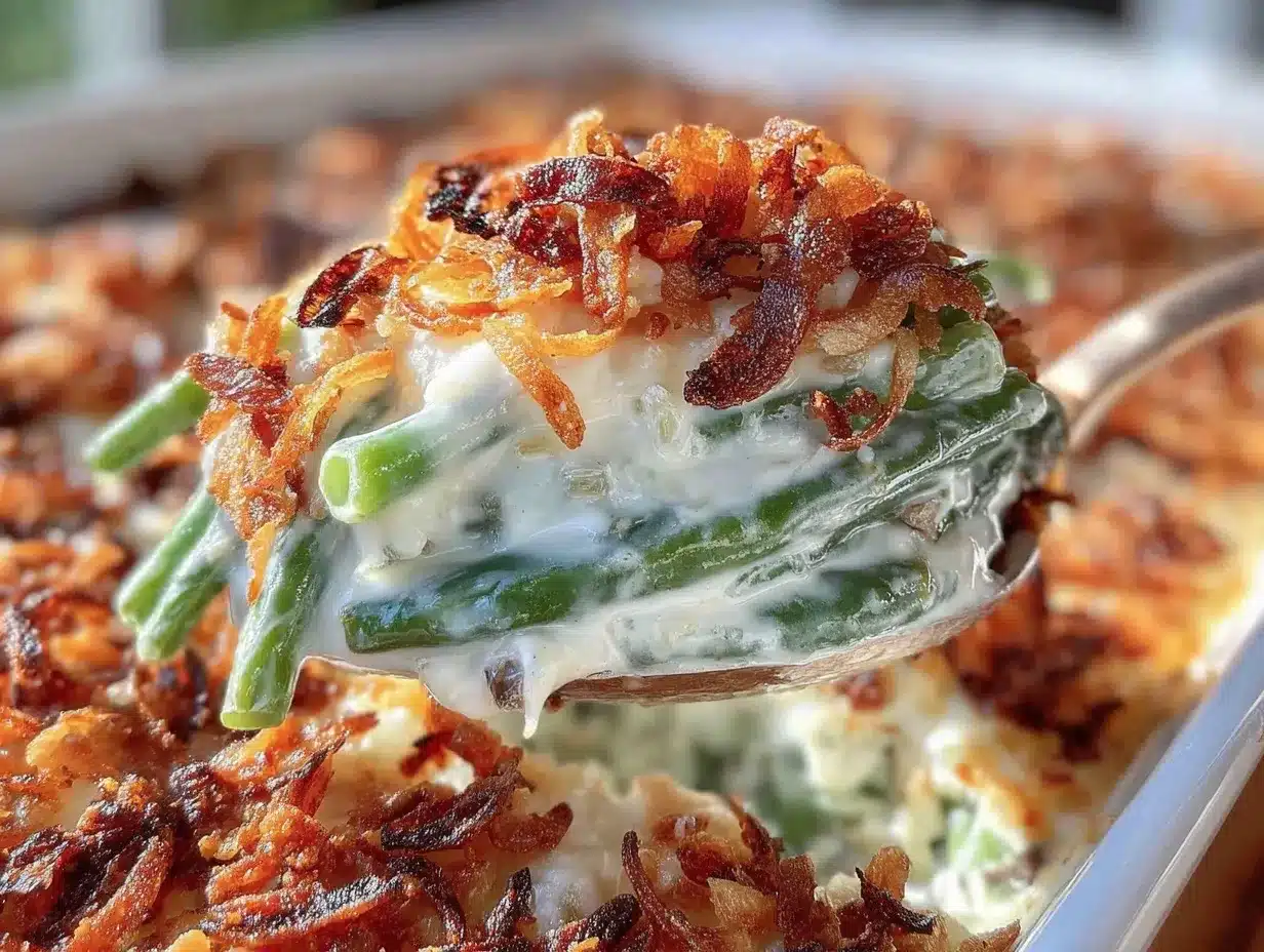 creamy homemade green bean casserole preparation steps