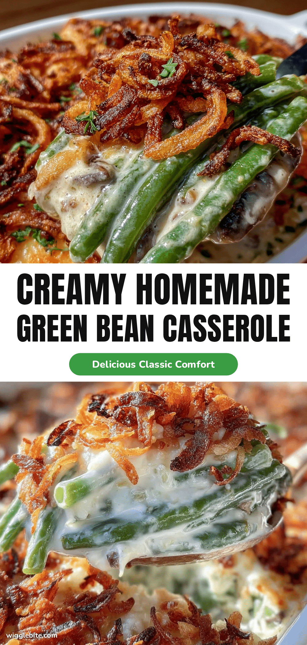 creamy homemade green bean casserole recipe