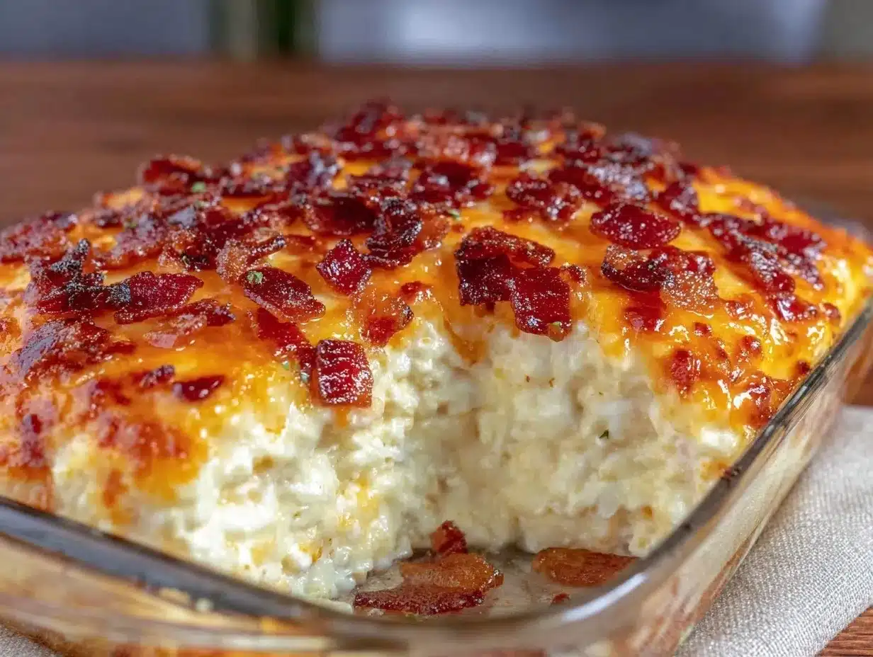 creamy keto crack chicken casserole with bacon preparation steps