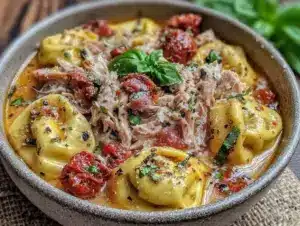 creamy marry me chicken tortellini soup - featured image