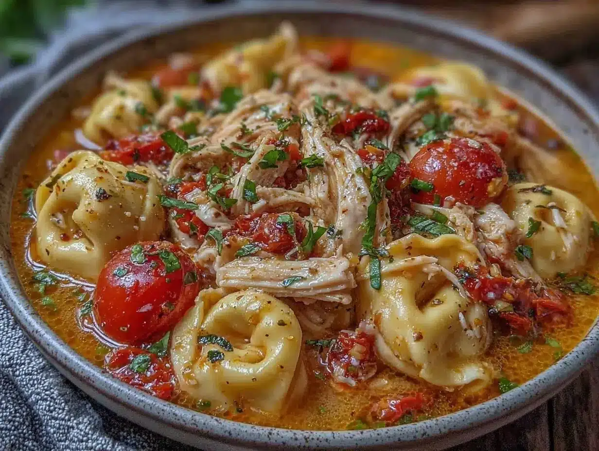 creamy marry me chicken tortellini soup preparation steps
