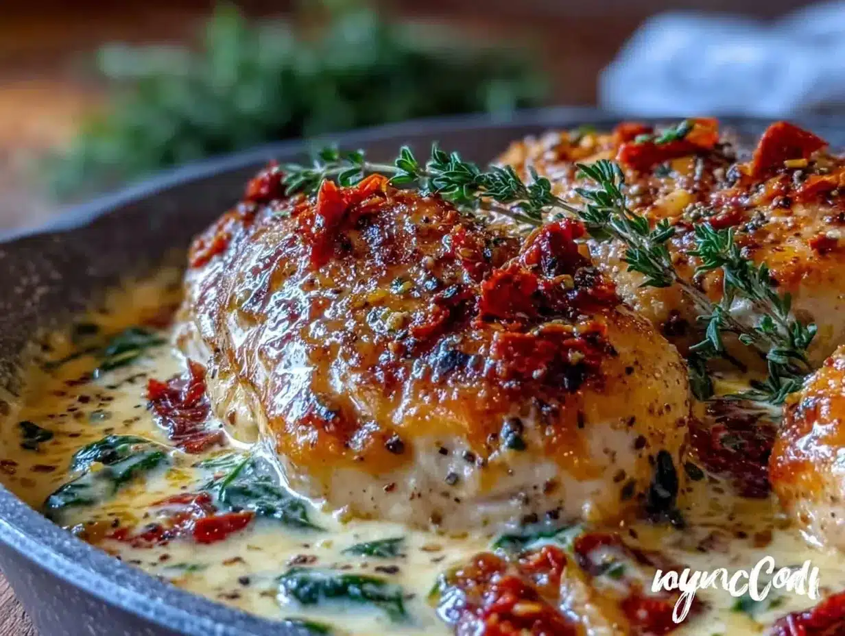creamy one-pan tuscan sun-dried tomato chicken breast preparation steps