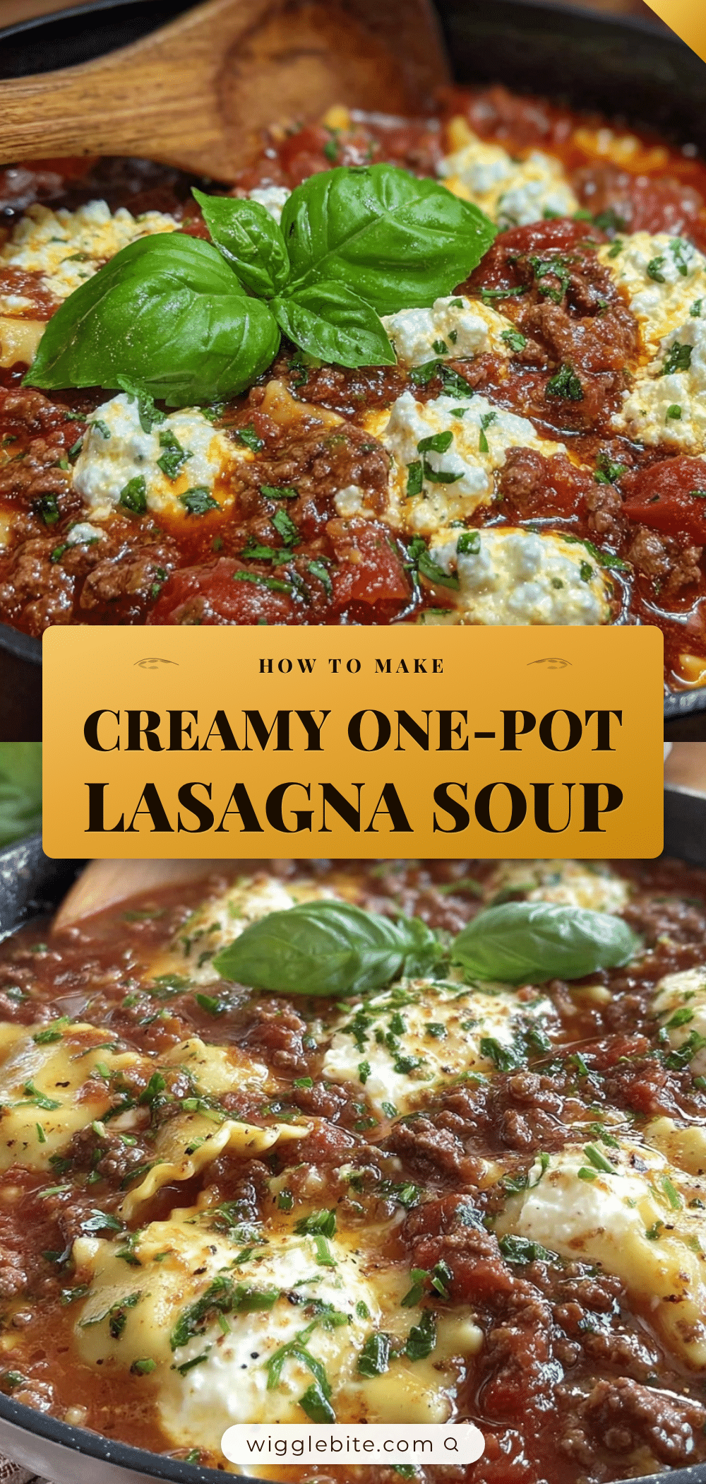 creamy one-pot lasagna soup recipe