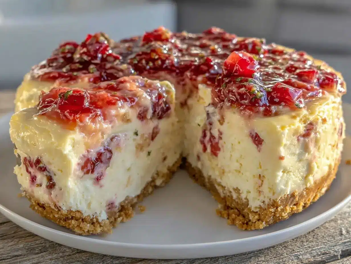 creamy rhubarb cheesecake preparation steps