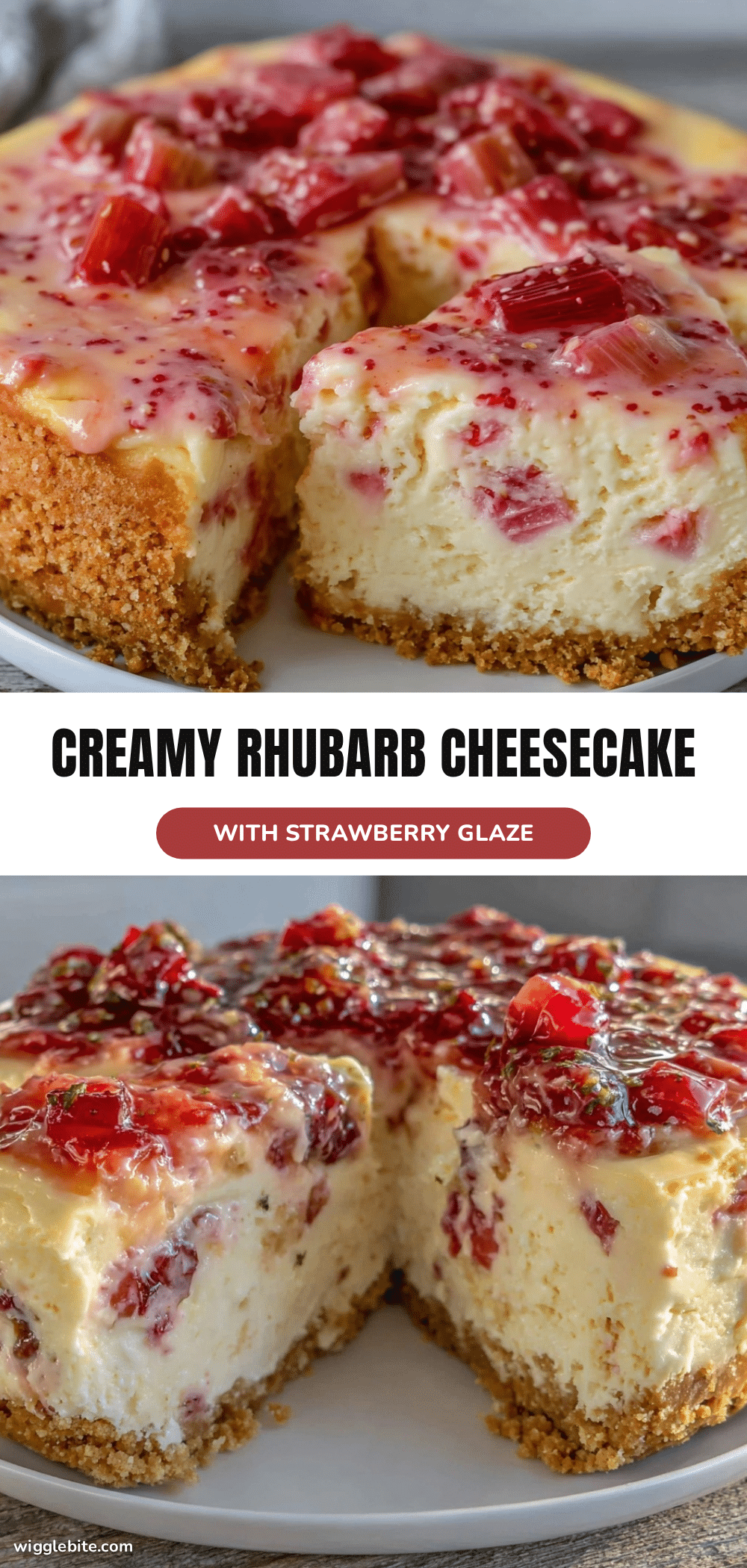 creamy rhubarb cheesecake recipe