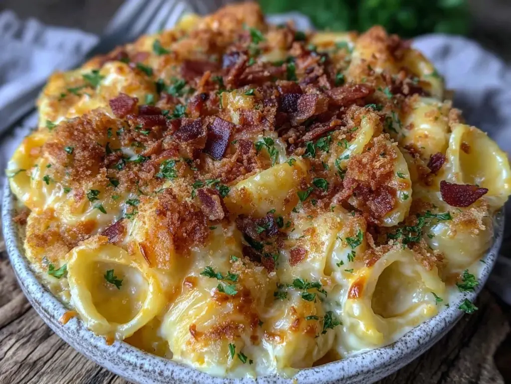 creamy smoked gouda mac and cheese - featured image