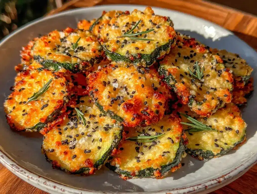 crispy air fryer zucchini chips - featured image