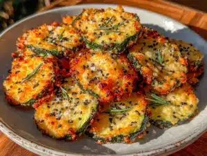 crispy air fryer zucchini chips - featured image