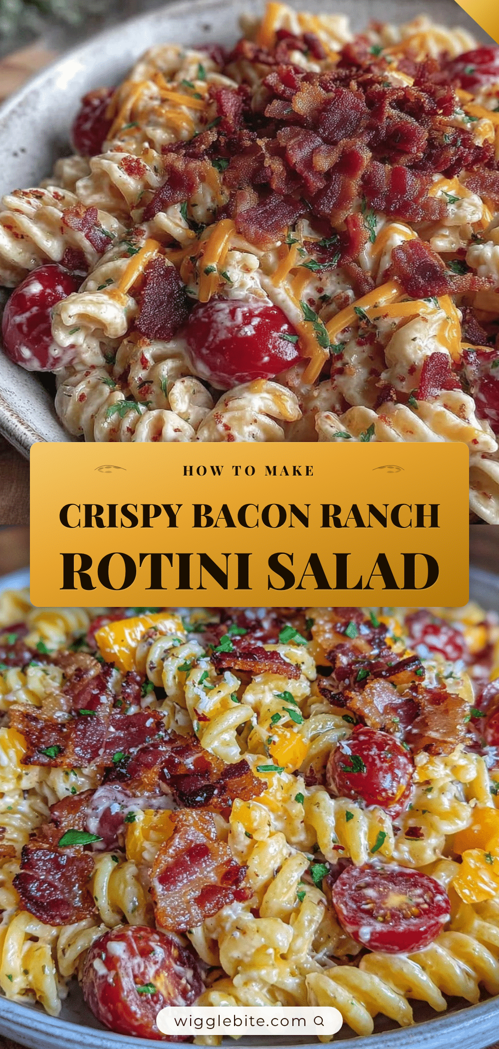 crispy bacon ranch pasta salad recipe