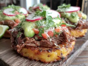 crispy beef tostadas - featured image