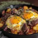 crispy cast iron breakfast hash - featured image