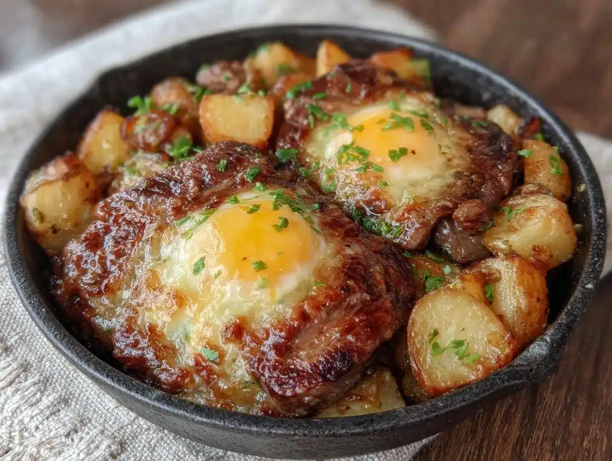 crispy cast iron breakfast hash preparation steps