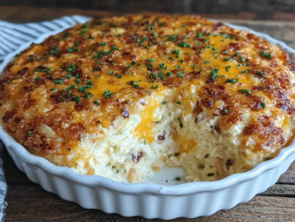 crispy million dollar chicken casserole - featured image