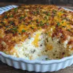 crispy million dollar chicken casserole - featured image