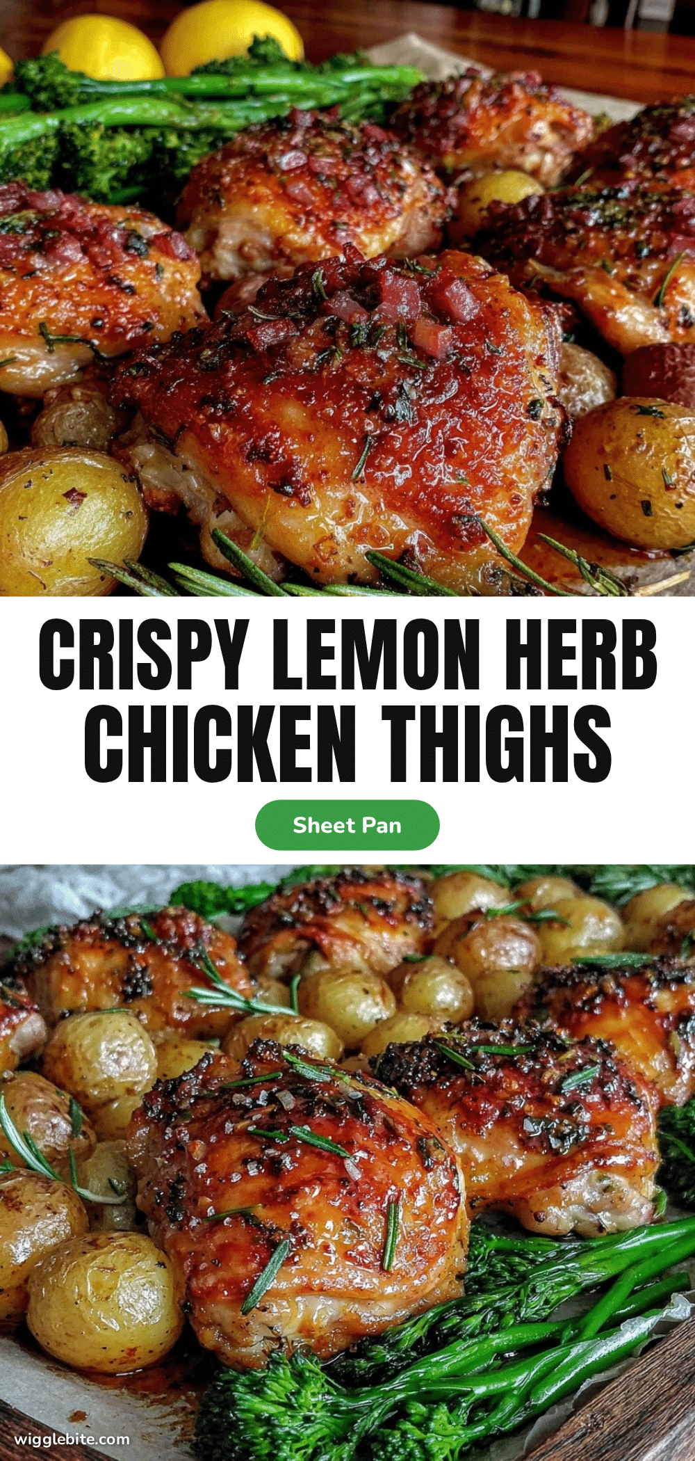 crispy sheet pan lemon herb chicken thighs recipe