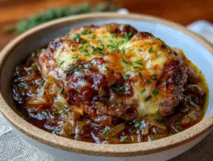 crockpot french onion soup chicken thighs - featured image