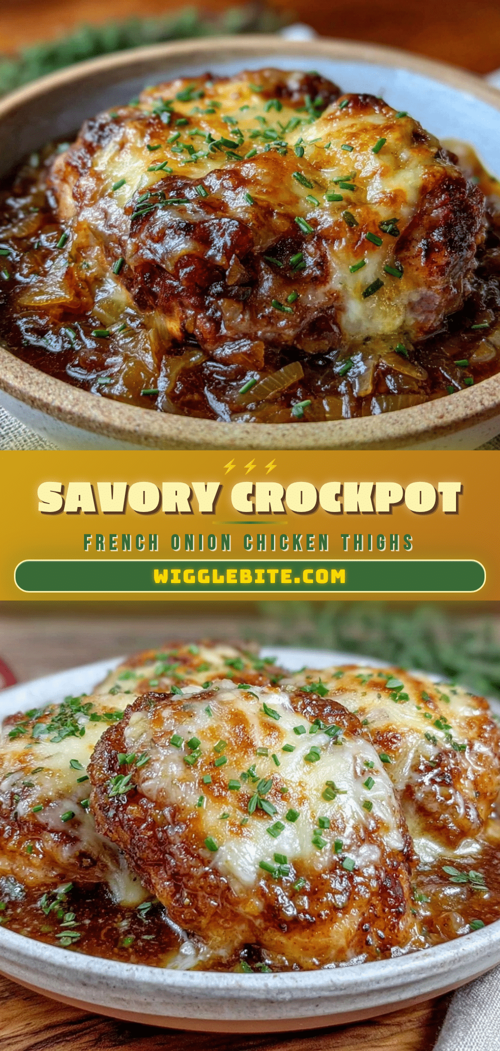 crockpot french onion soup chicken thighs recipe