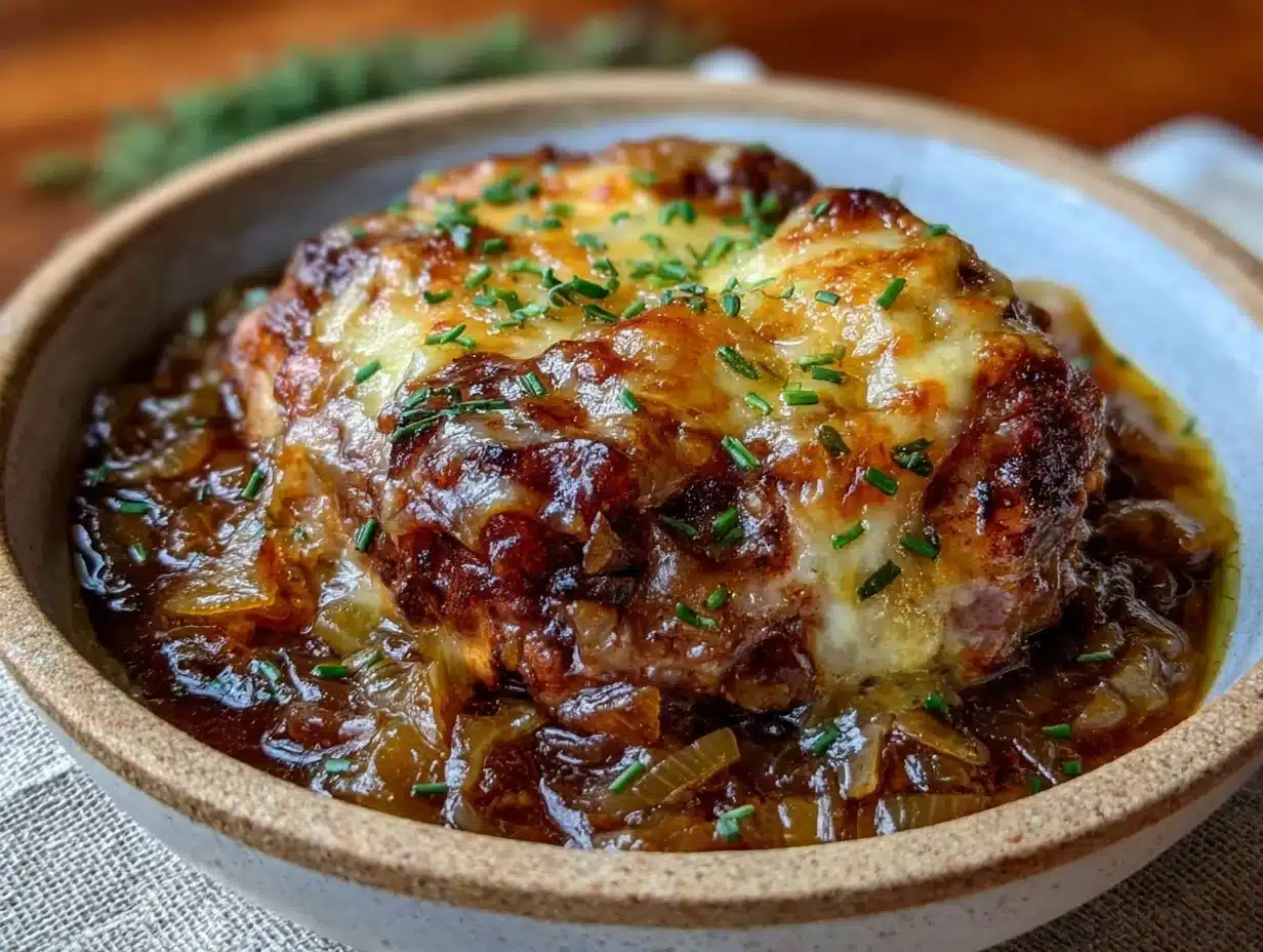 crockpot french onion soup chicken thighs - featured image