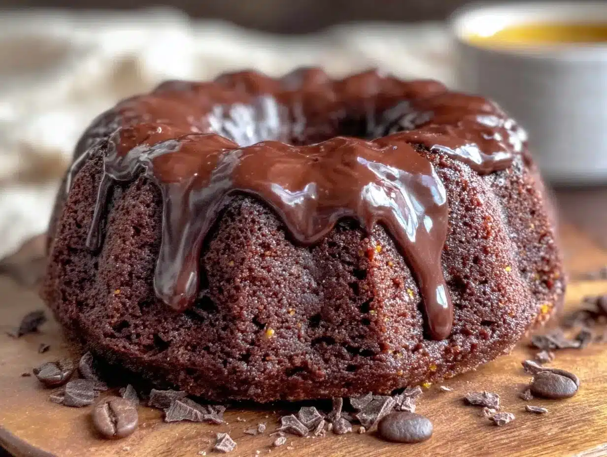 double chocolate espresso bundt cake preparation steps