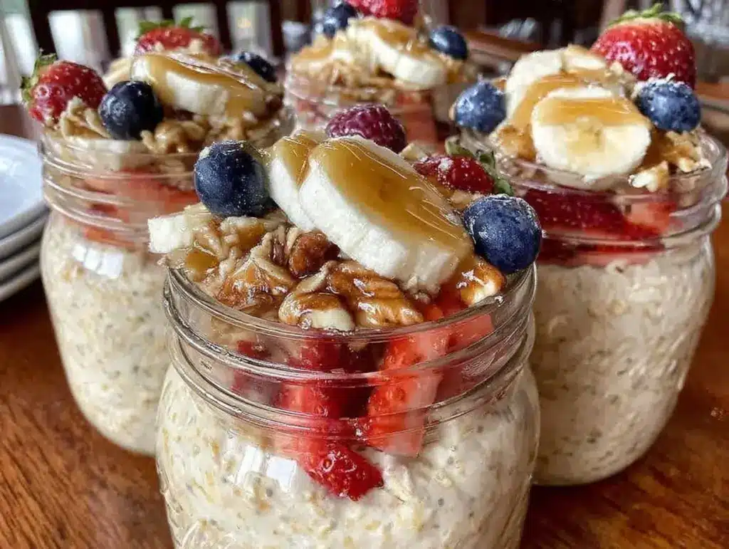 easy creamy overnight oats - featured image