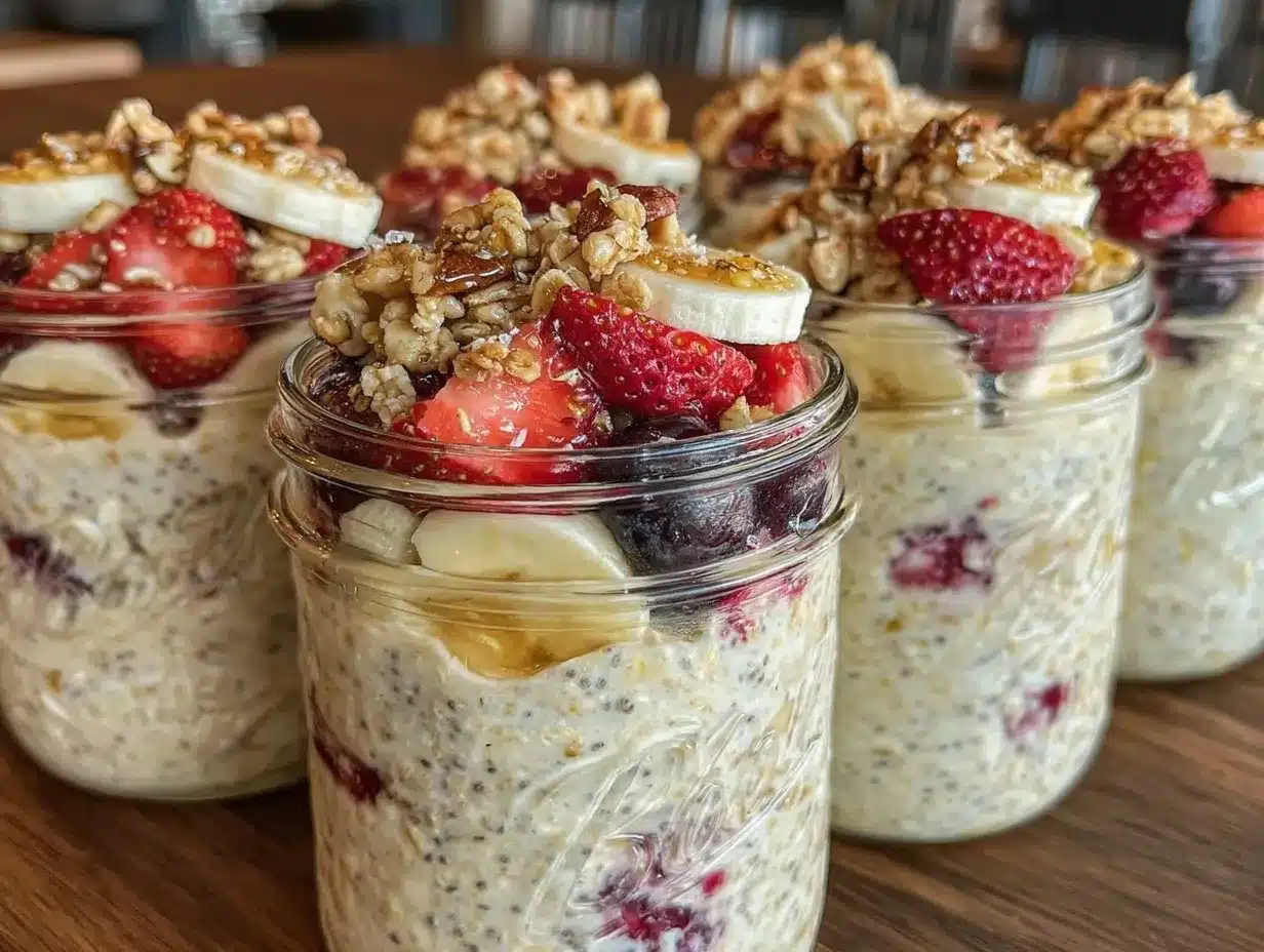 easy creamy overnight oats preparation steps
