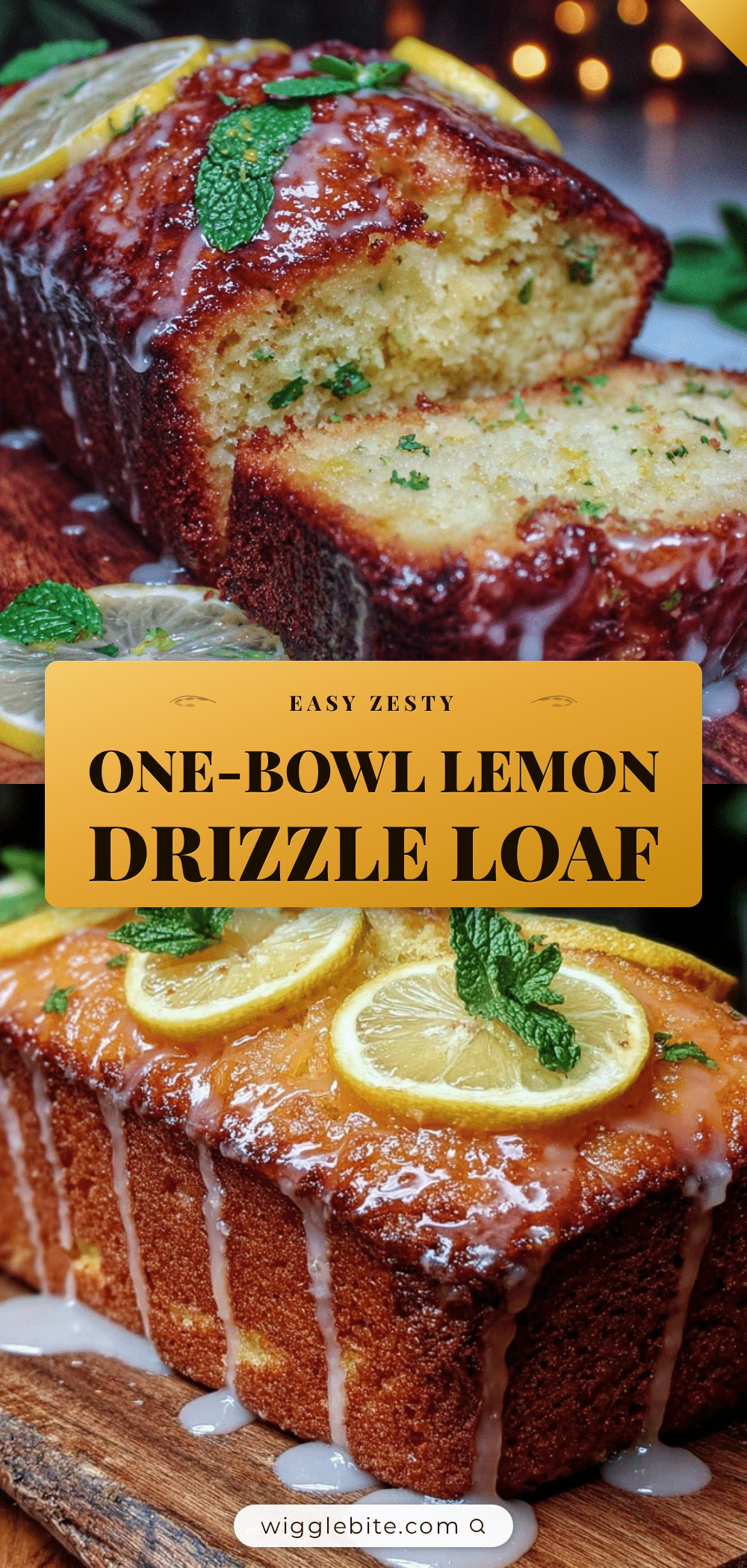 easy one-bowl lemon drizzle loaf cake recipe