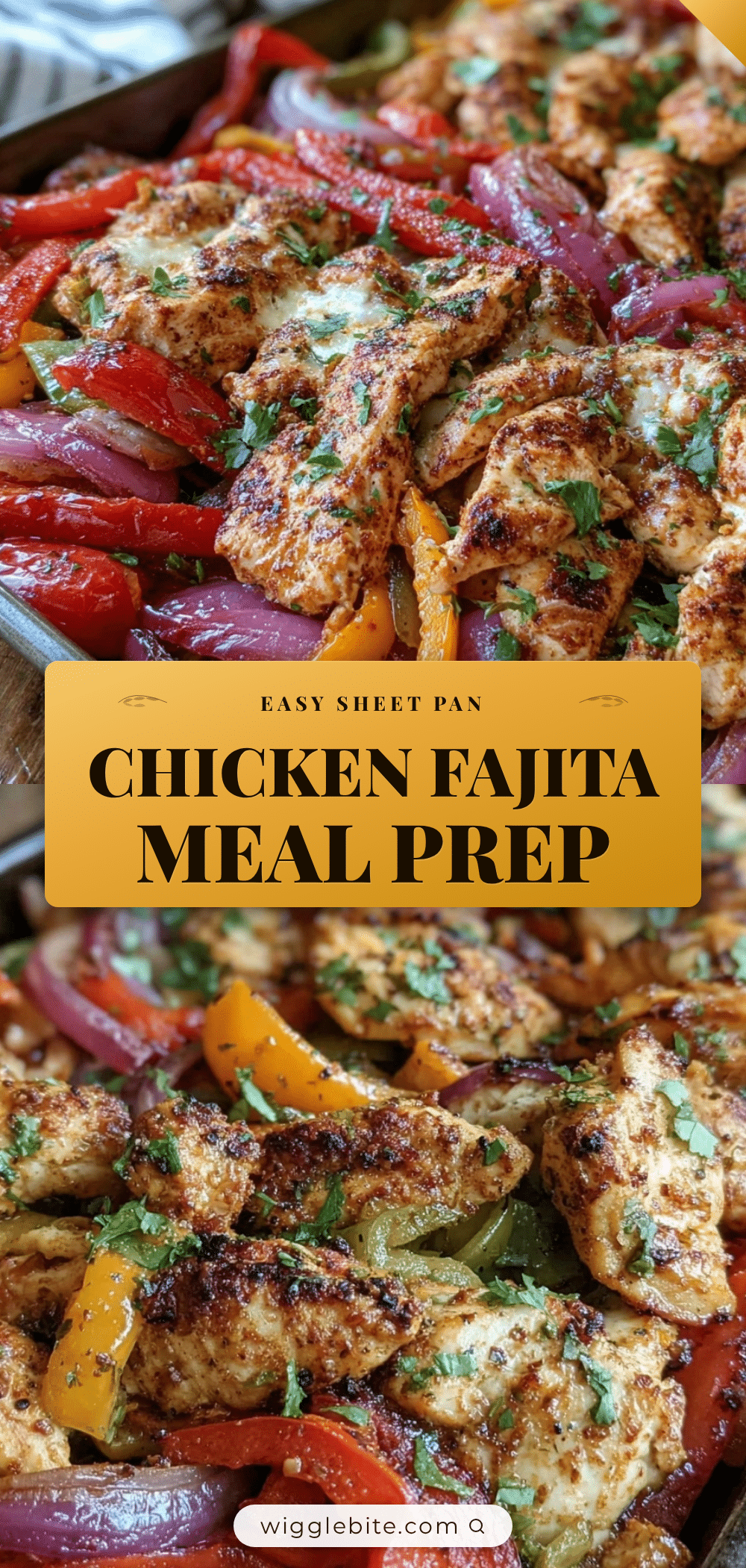 easy sheet pan chicken fajita meal prep recipe