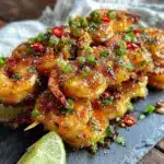 firecracker shrimp skewers - featured image