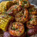 foil packet garlic butter shrimp - featured image