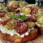 fresh caprese bruschetta - featured image