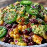 fresh corn and avocado black bean salsa - featured image