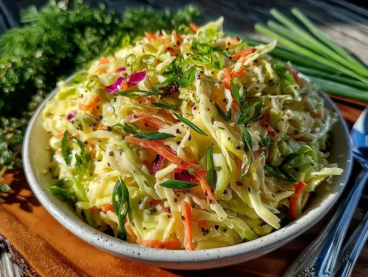 fresh creamy coleslaw without mayonnaise preparation steps