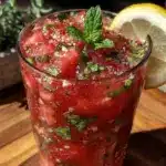 fresh frozen watermelon mint lemonade - featured image
