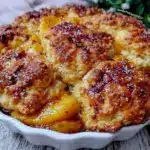fresh peach cobbler - featured image