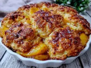fresh peach cobbler - featured image