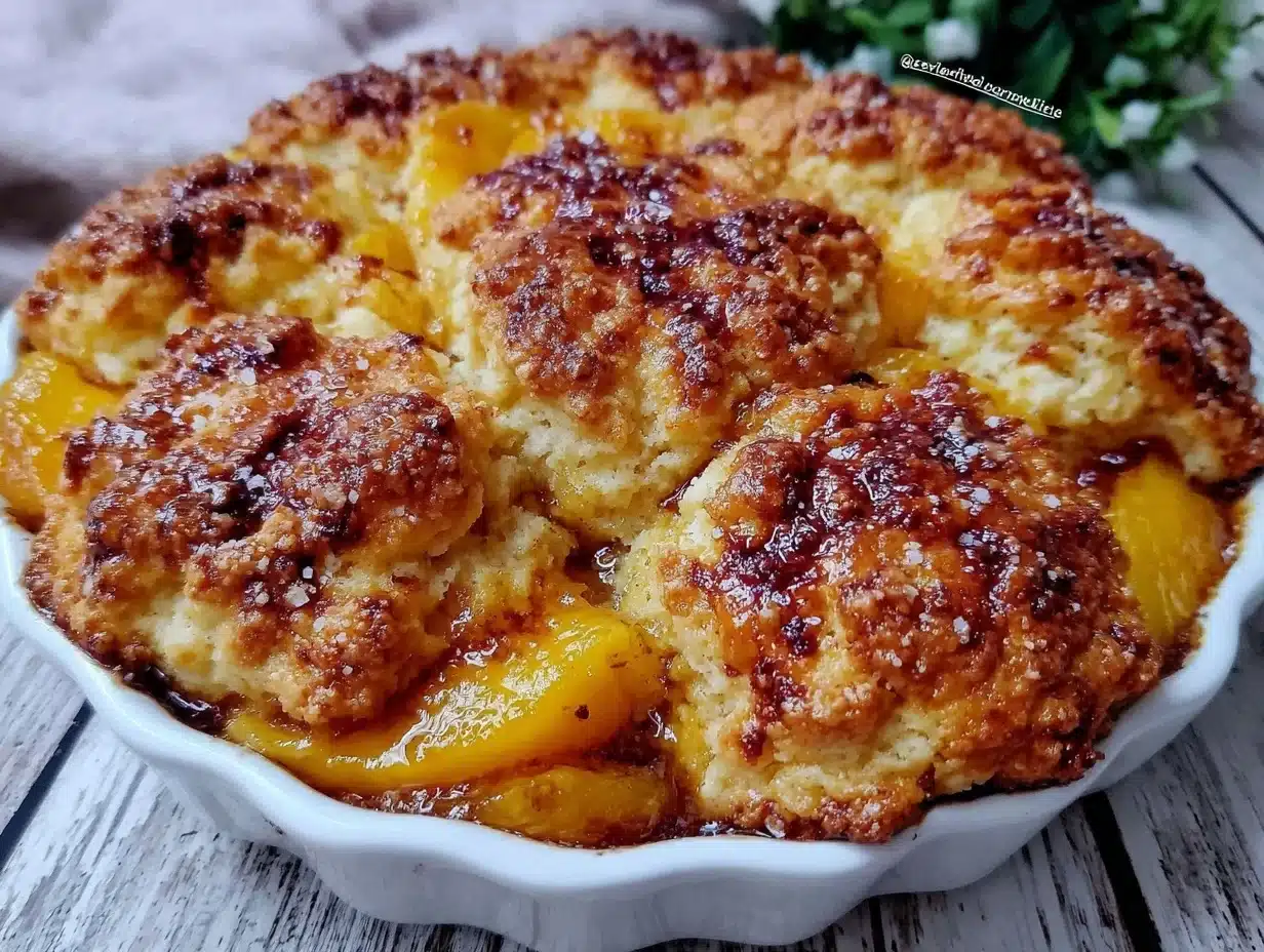 fresh peach cobbler - featured image