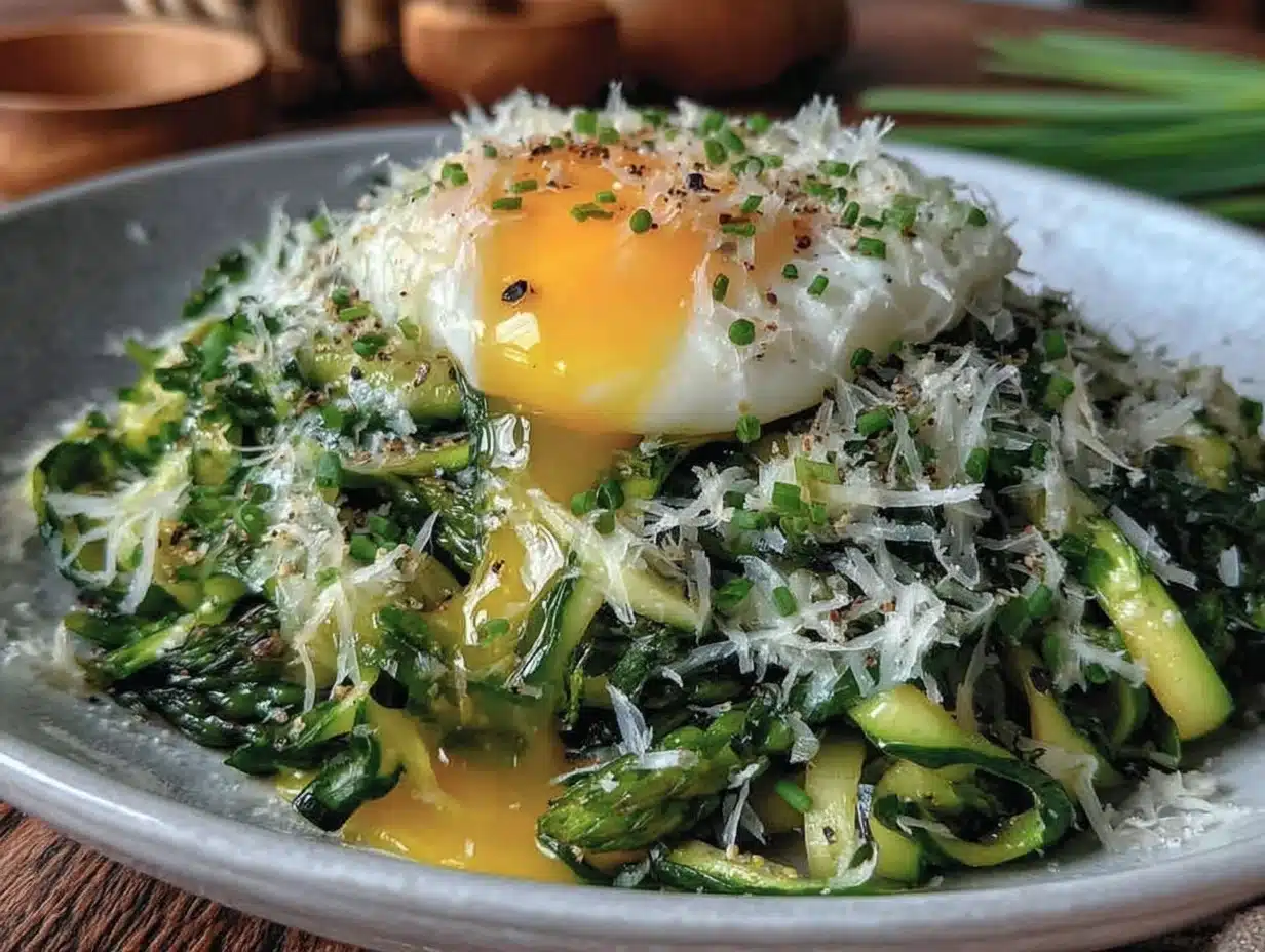 fresh shaved asparagus salad - featured image