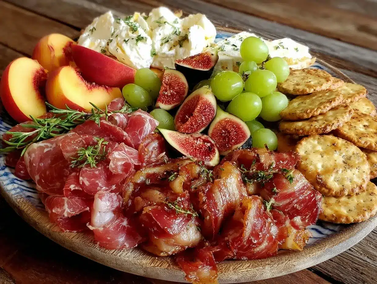 fresh summer charcuterie grazing board preparation steps