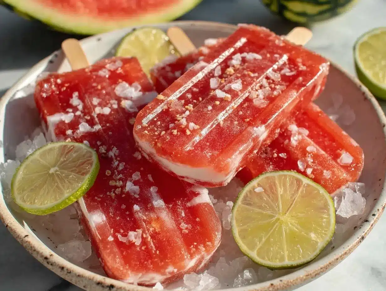 fresh watermelon coconut cream popsicles preparation steps